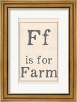 Framed F is for Farm