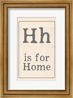 Framed H is for Home