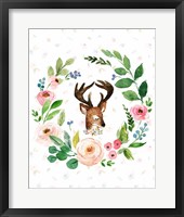 Framed Watercolor Deer
