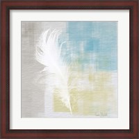 Framed White Feather Abstract I