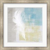 Framed White Feather Abstract I