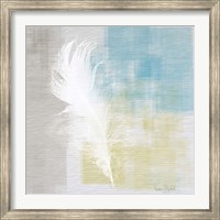 Framed White Feather Abstract I