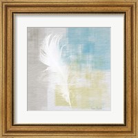 Framed White Feather Abstract I