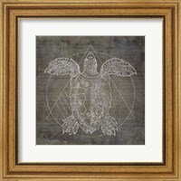 Framed Turtle Geometric Silver