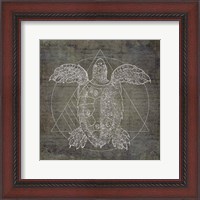 Framed Turtle Geometric Silver