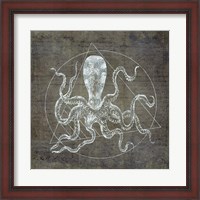 Framed Octopus Geometric Silver