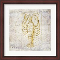 Framed Lobster Geometric Gold