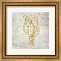 Framed Lobster Geometric Gold