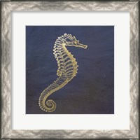 Framed Golden Seahorse