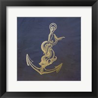 Golden Anchor Framed Print