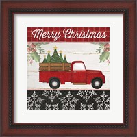 Framed Merry Christmas Truck