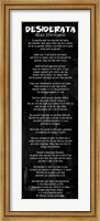 Framed Desiderata In Black