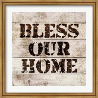 Framed Bless Our Home In Wood