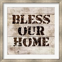 Framed Bless Our Home In Wood