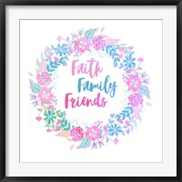 Framed Faith, Family, Friends-Pastel