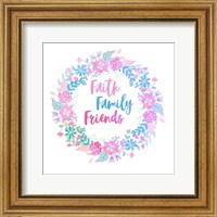 Framed Faith, Family, Friends-Pastel