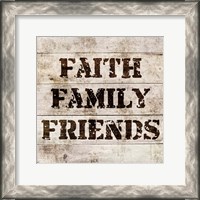 Framed Faith, Family, Friends In Wood