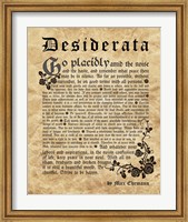 Framed Old English Desiderata