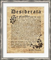 Framed Old English Desiderata