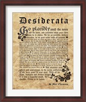 Framed Old English Desiderata