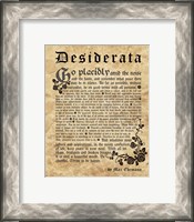 Framed Old English Desiderata