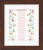 Framed Decorative Desiderata