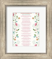 Framed Decorative Desiderata