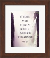 Framed Psalm 23:3