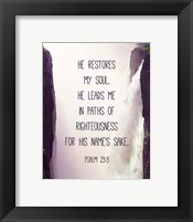 Framed Psalm 23:3