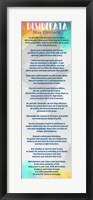 Framed Rainbow Desiderata