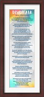 Framed Rainbow Desiderata