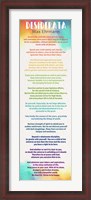 Framed Colorful Desiderata