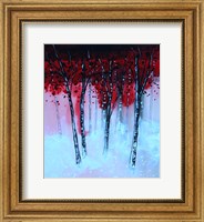 Framed Red & Black Forest