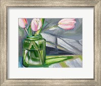 Framed Glass Tulips