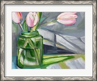 Framed Glass Tulips