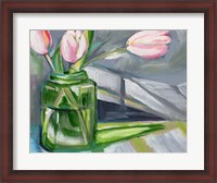 Framed Glass Tulips