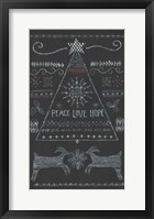 Peace, Love, Hope Tree Framed Print