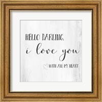 Framed Hello, Darling