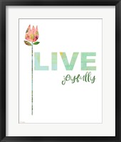 Live Joyfully Framed Print