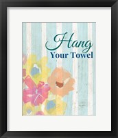 Framed 'Hang Your Towel' border=