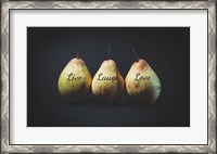 Framed Pears - Live Laugh Love