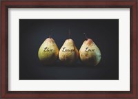 Framed Pears - Live Laugh Love