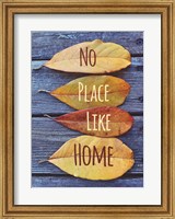 Framed No Place Like Home Leaves