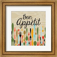 Framed Bon Appetit Cutlery Beige