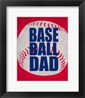 Framed Baseball Dad In Red