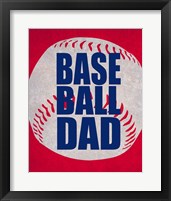 Framed 'Baseball Dad In Red' border=