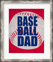 Framed Baseball Dad In Red