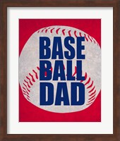 Framed Baseball Dad In Red