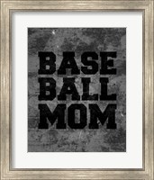 Framed Baseball Mom-Gray