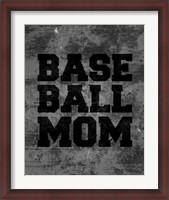 Framed Baseball Mom-Gray